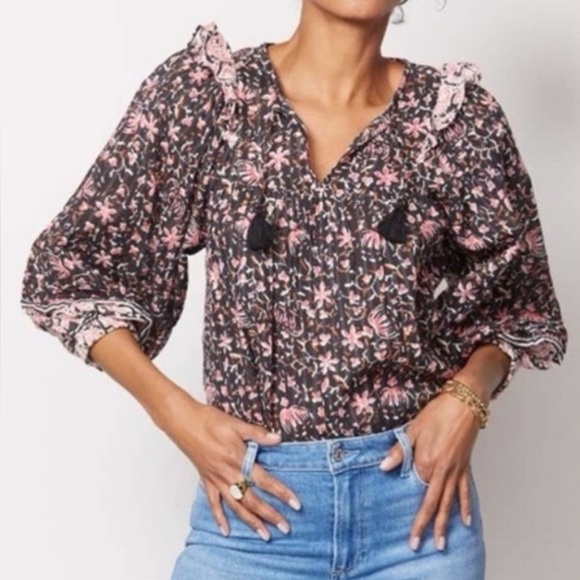 NWOT Cleobella Brynlee Floral Blouse size M - Picture 1 of 16